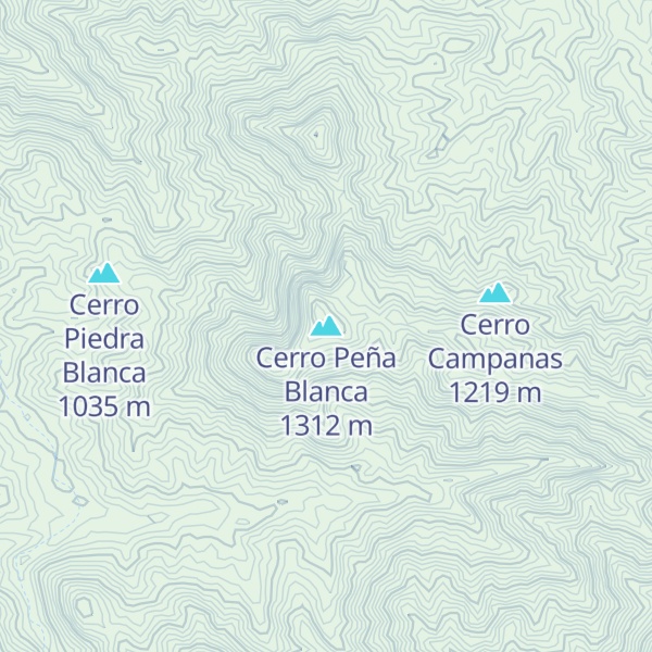 Map of Cerro Peña Blanca