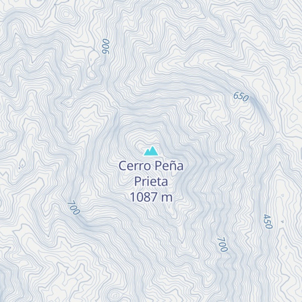 Map of Cerro Peña Prieta
