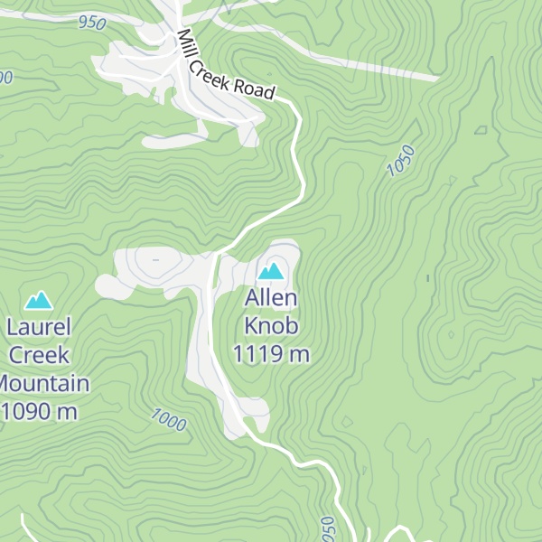 Map of Allen Knob