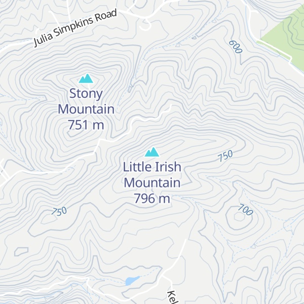Map of Little Irish Mountain