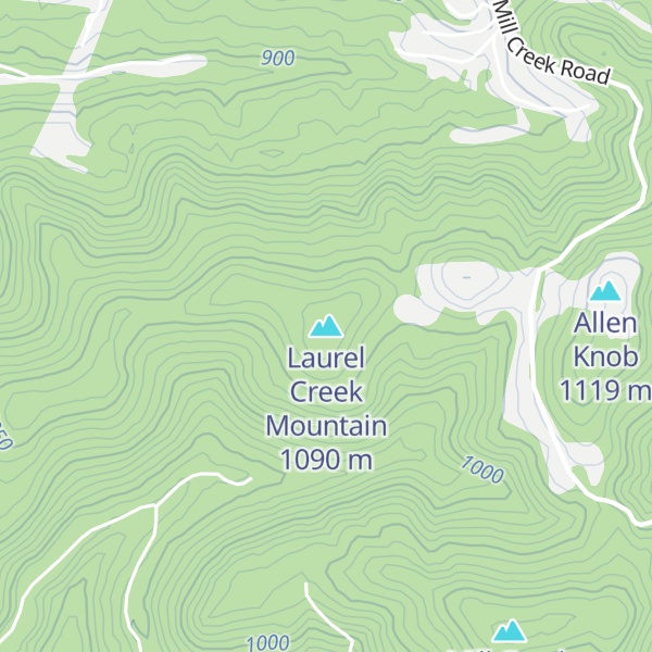 Map of Laurel Creek Mountain