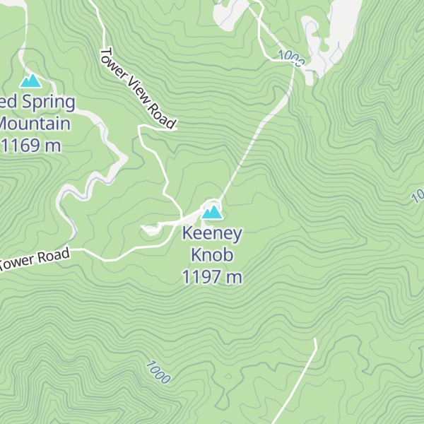 Map of Keeney Knob