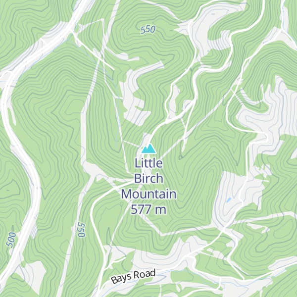 Map of Little Birch Mountain