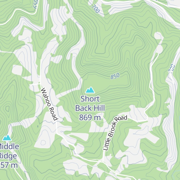Map of Short Back Hill
