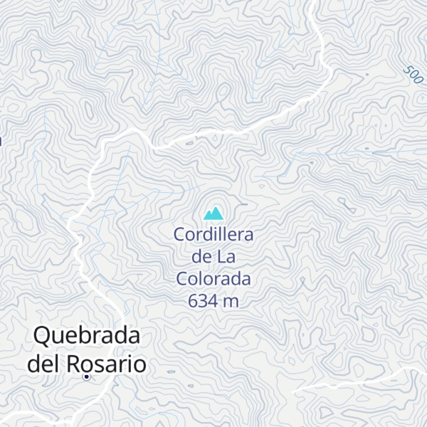 Map of Cordillera de La Colorada