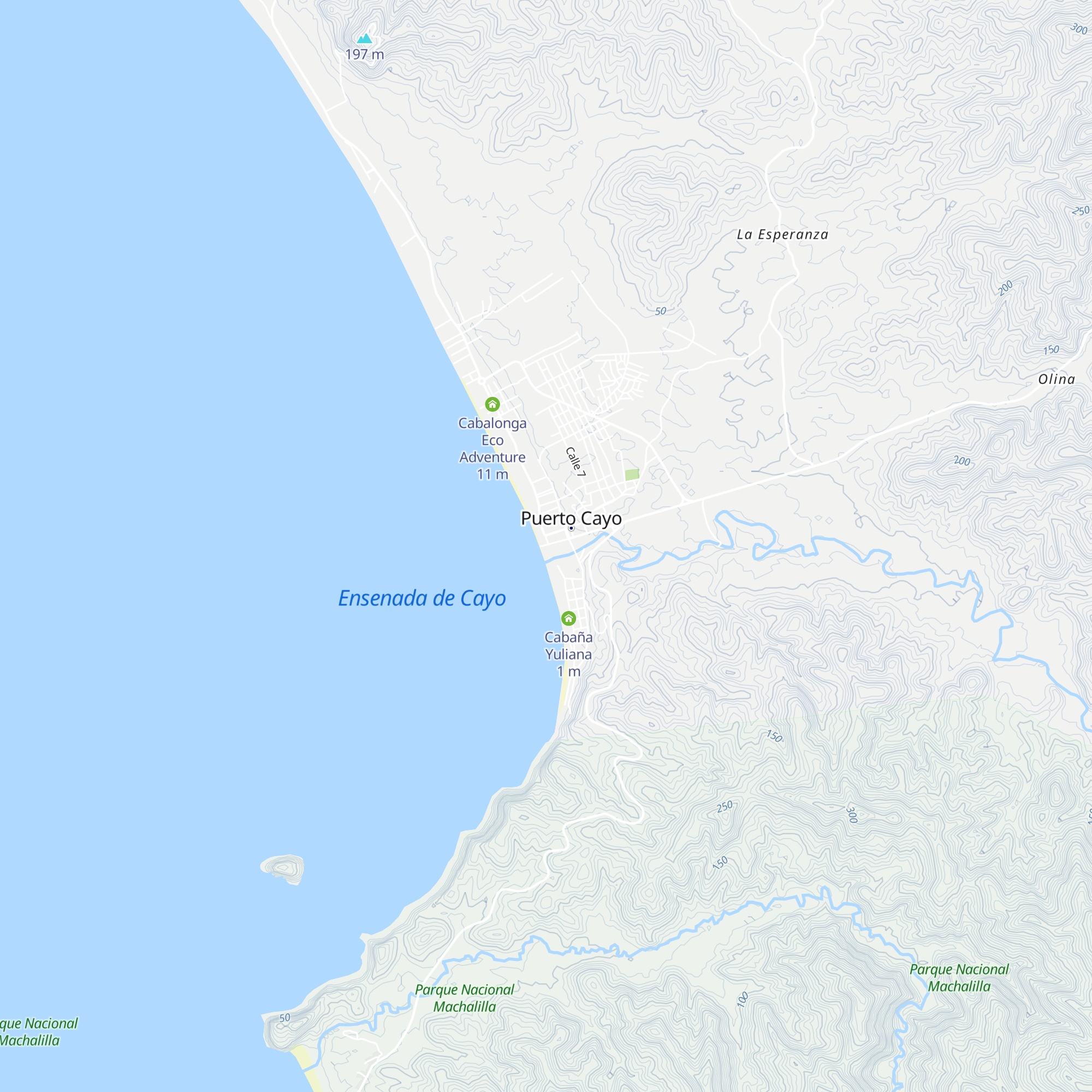 Cabaña las palmeras map