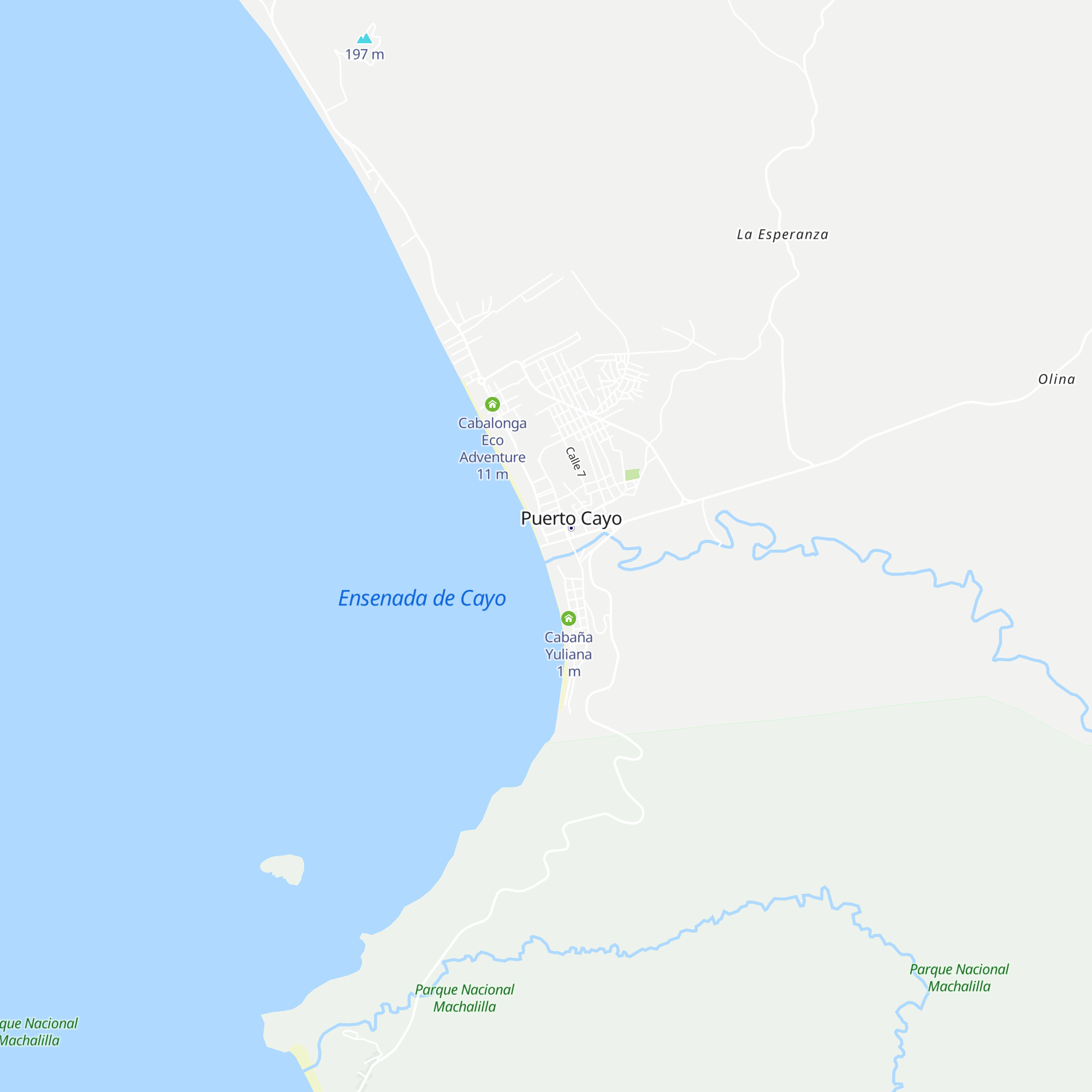 Cabaña las palmeras map