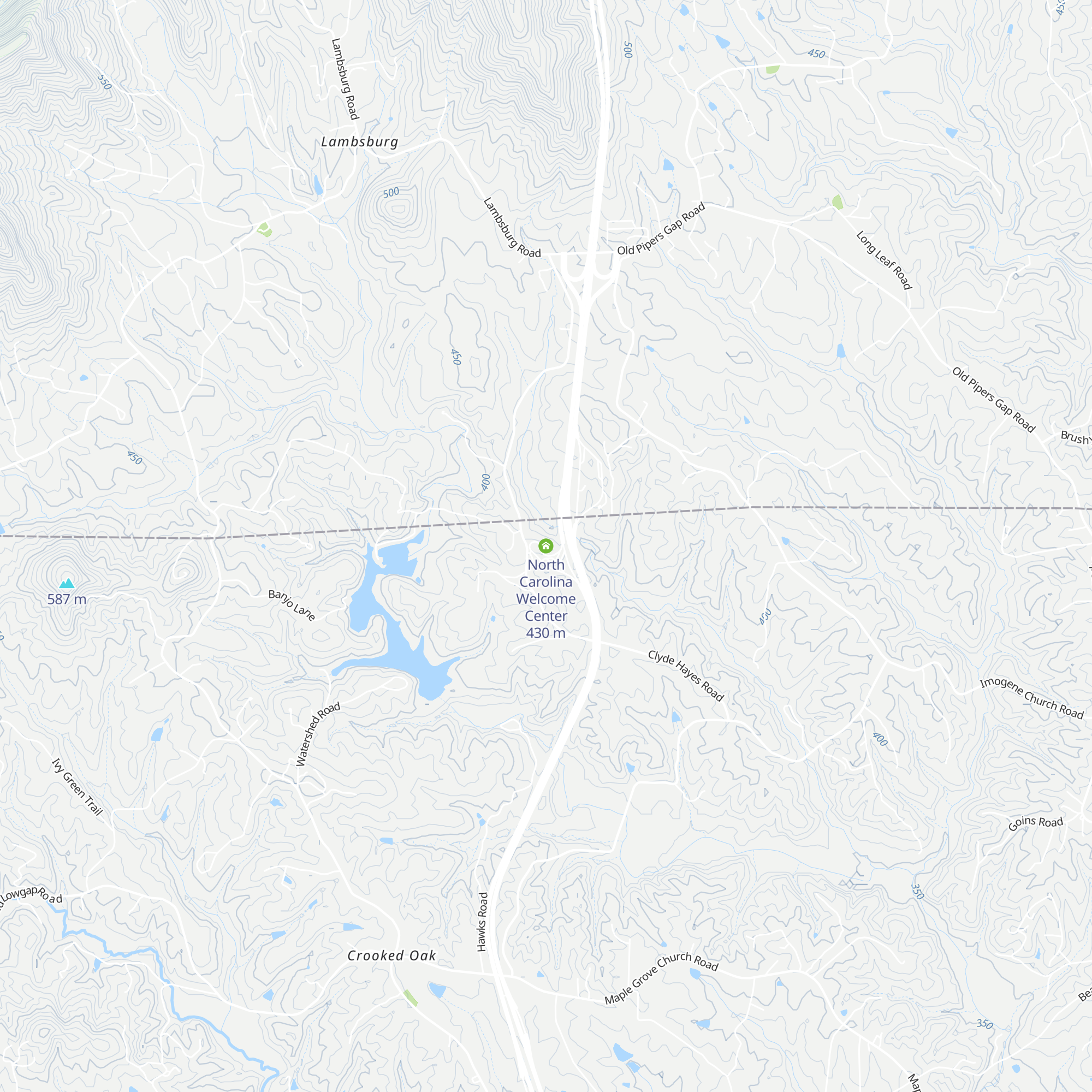 North Carolina Welcome Center map