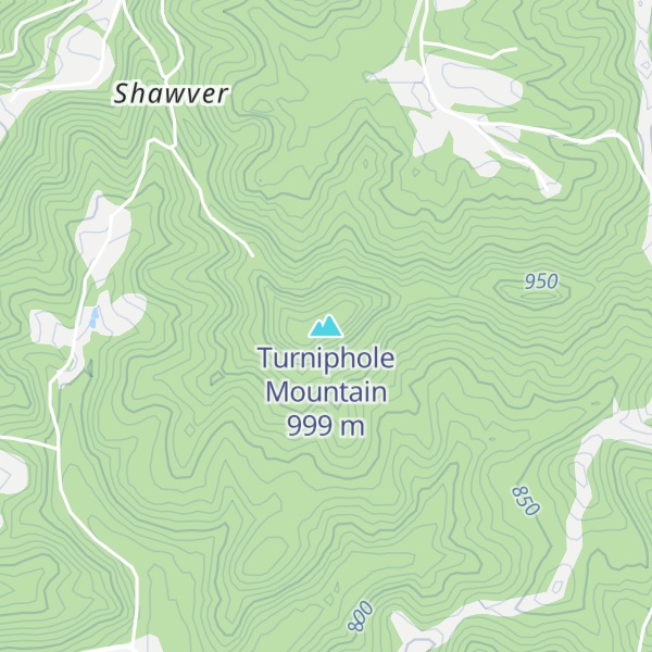 Map of Turniphole Mountain