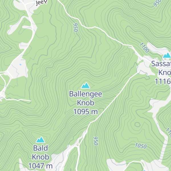 Map of Ballengee Knob