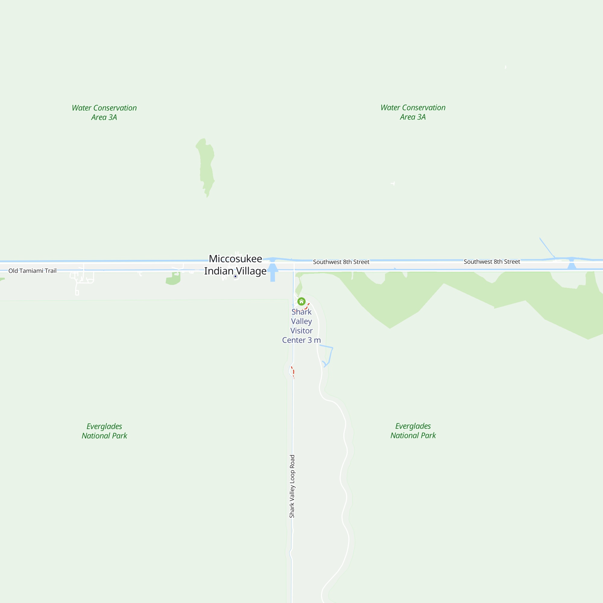 Shark Valley Visitor Center map