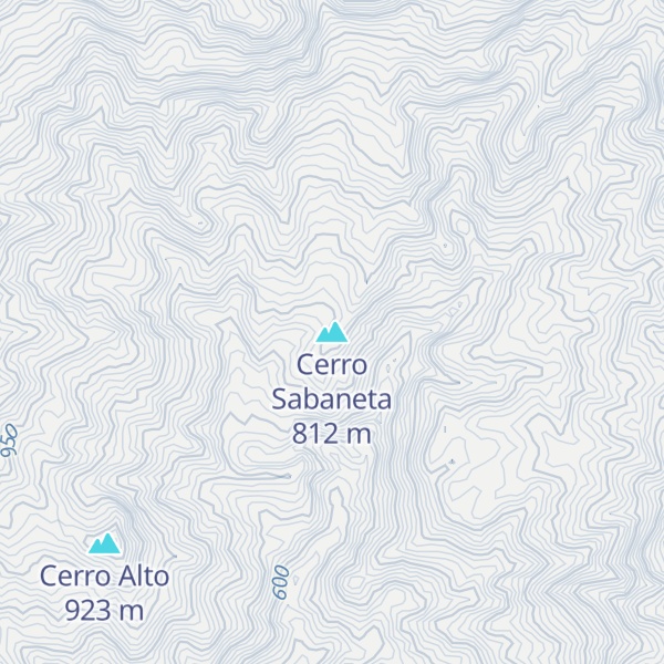 Map of Cerro Sabaneta