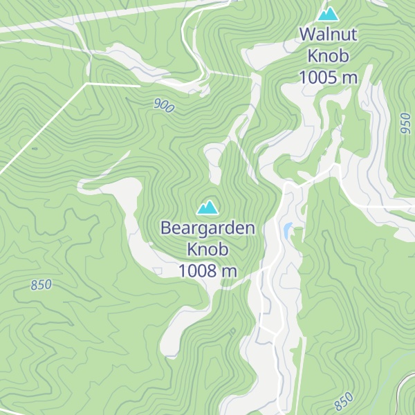 Map of Beargarden Knob