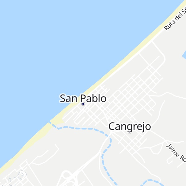 Map of Cabañas Oasis de San Pablo