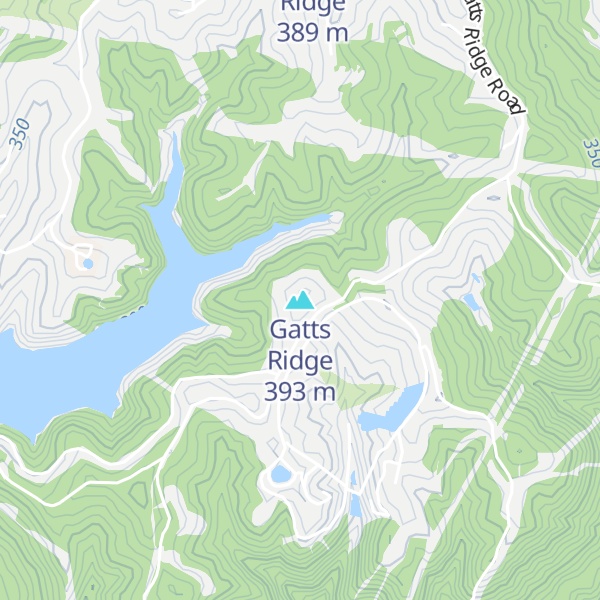 Map of Gatts Ridge
