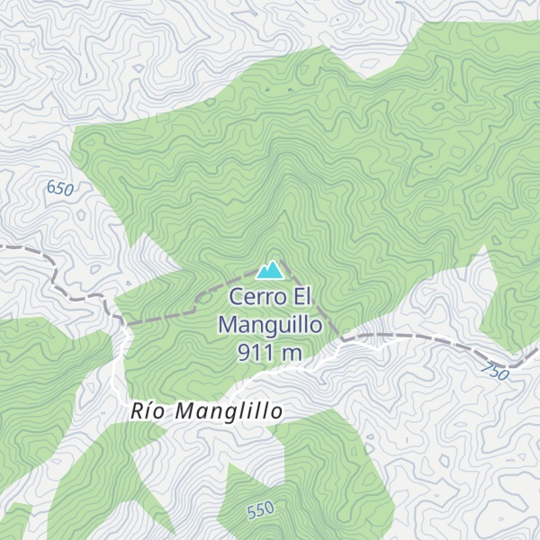 Map of Cerro El Manguillo