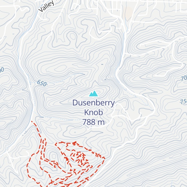 Map of Dusenberry Knob