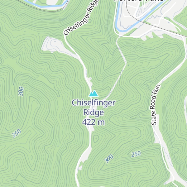 Map of Chiselfinger Ridge