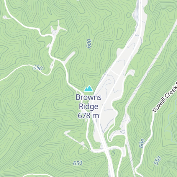 Map of Browns Ridge
