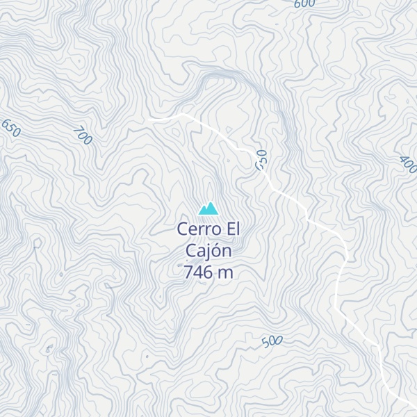Map of Cerro El Cajón