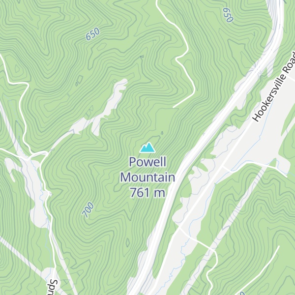 Map of Powell Mountain