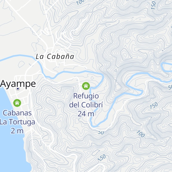 Map of Refugio del Colibrí