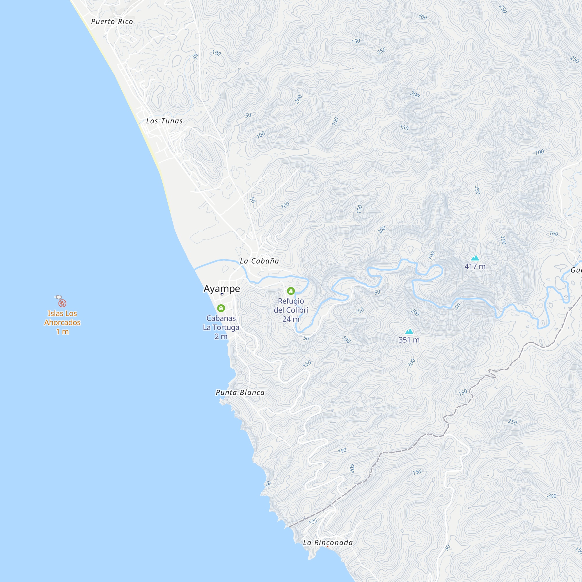 Refugio del Colibrí map