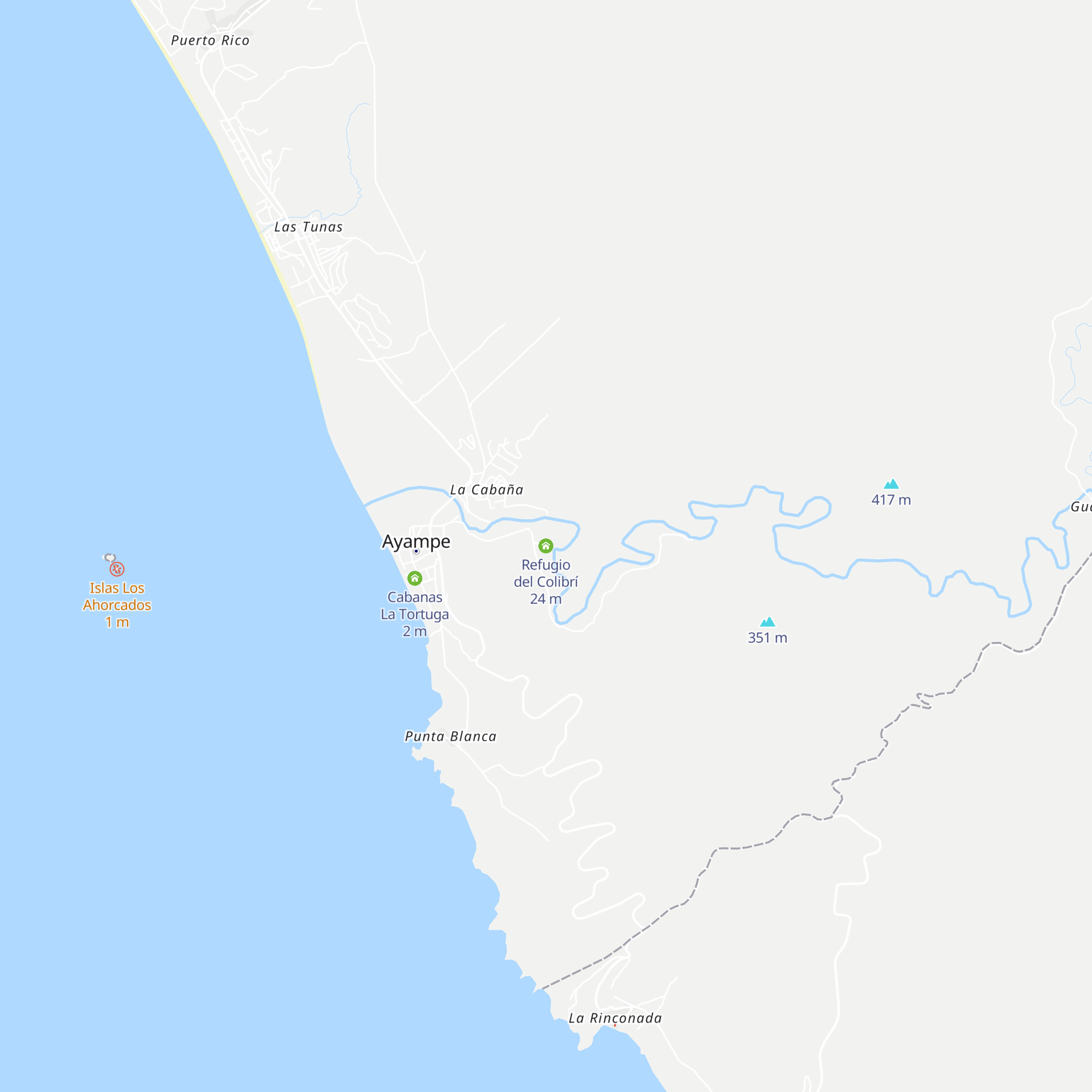 Refugio del Colibrí map