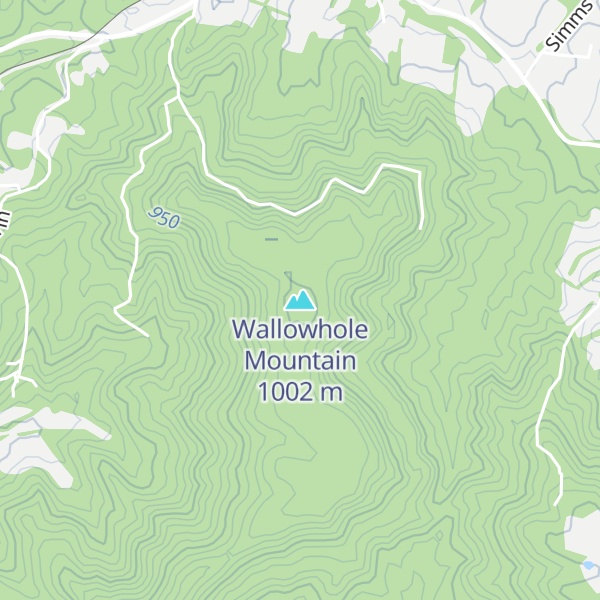 Map of Wallowhole Mountain