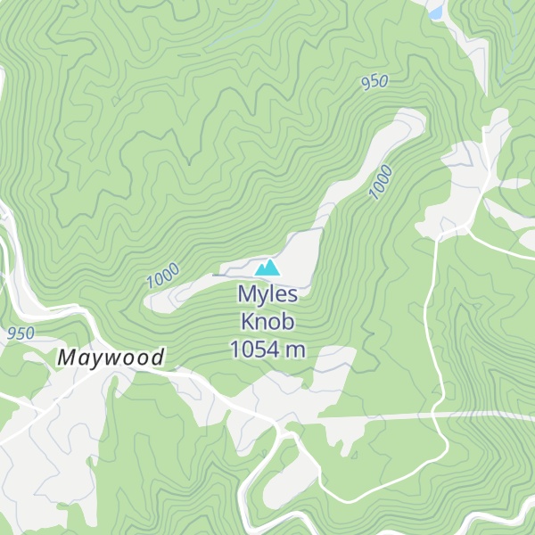 Map of Myles Knob