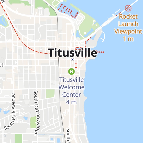 Map of Titusville Welcome Center