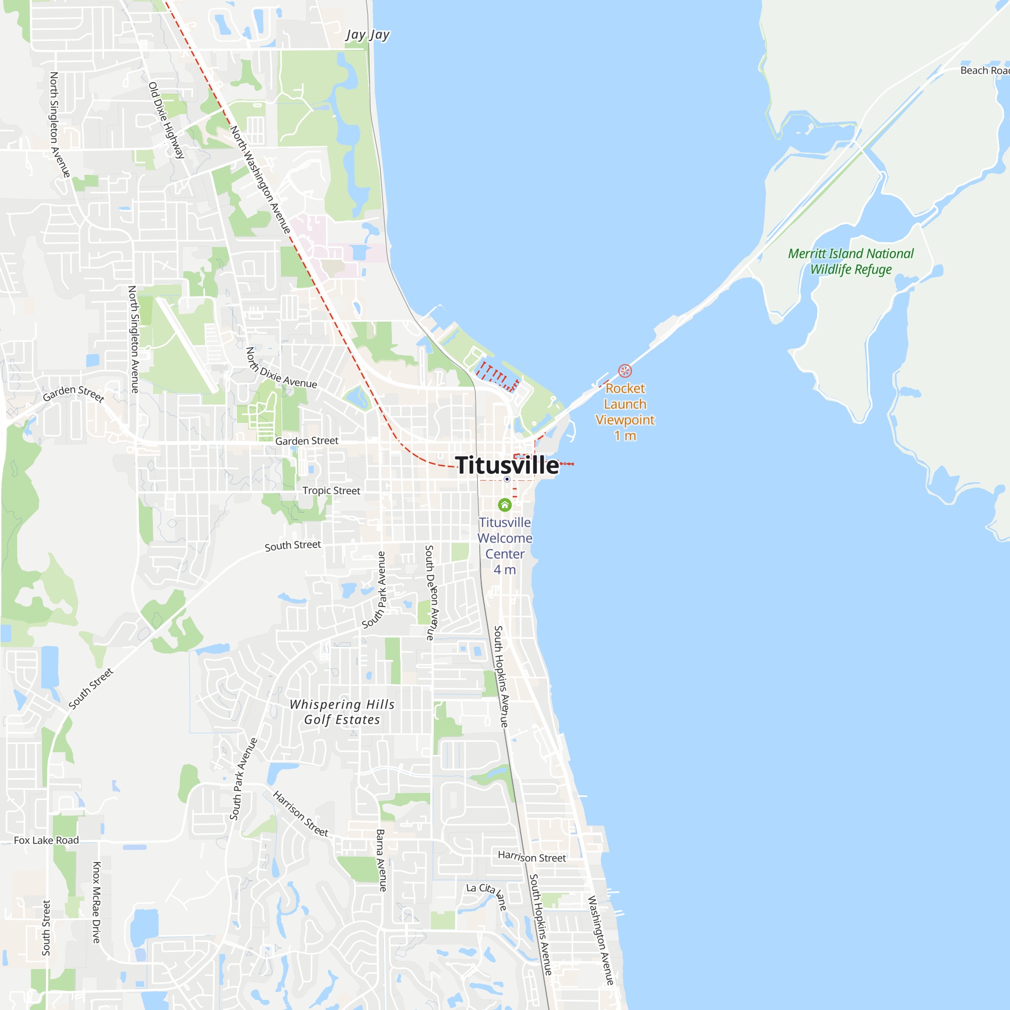 Titusville Welcome Center map