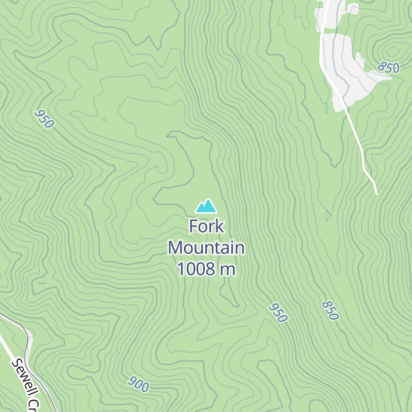 Map of Fork Mountain