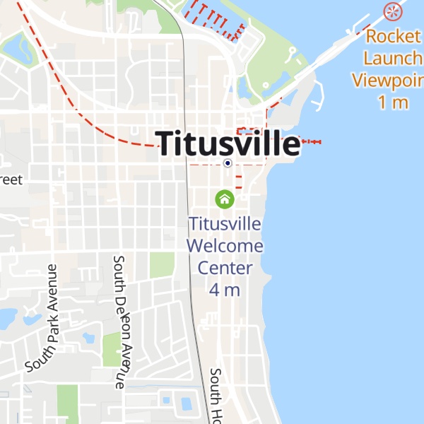 Map of First Christian Church of Titusville;Titusville Welcome Center