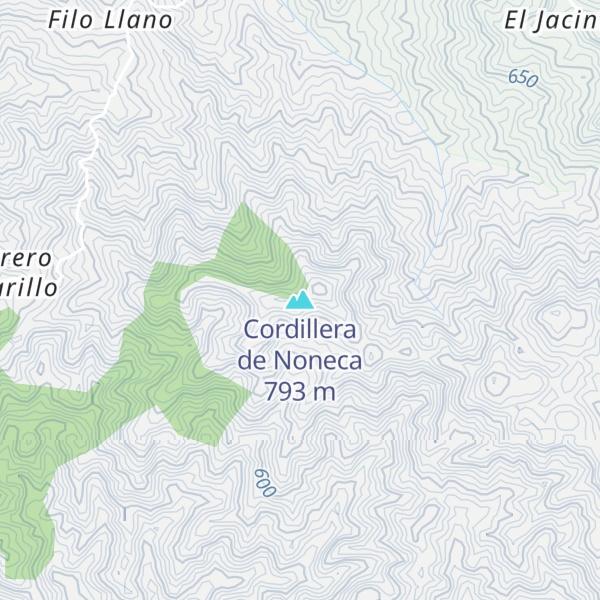 Map of Cordillera de Noneca