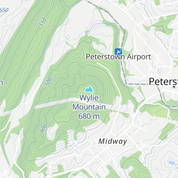 Map of Wylie Mountain