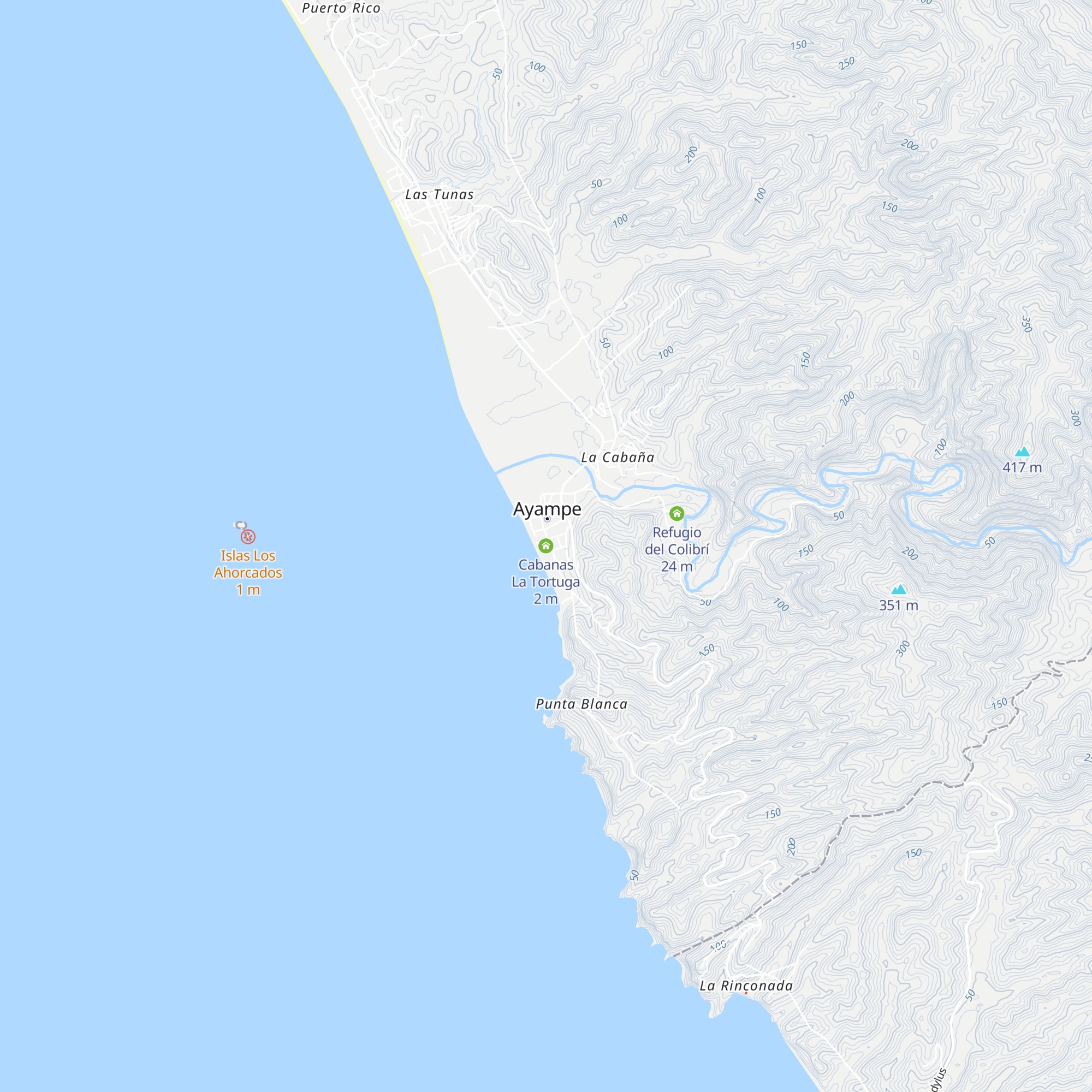 Cabanas La Tortuga map