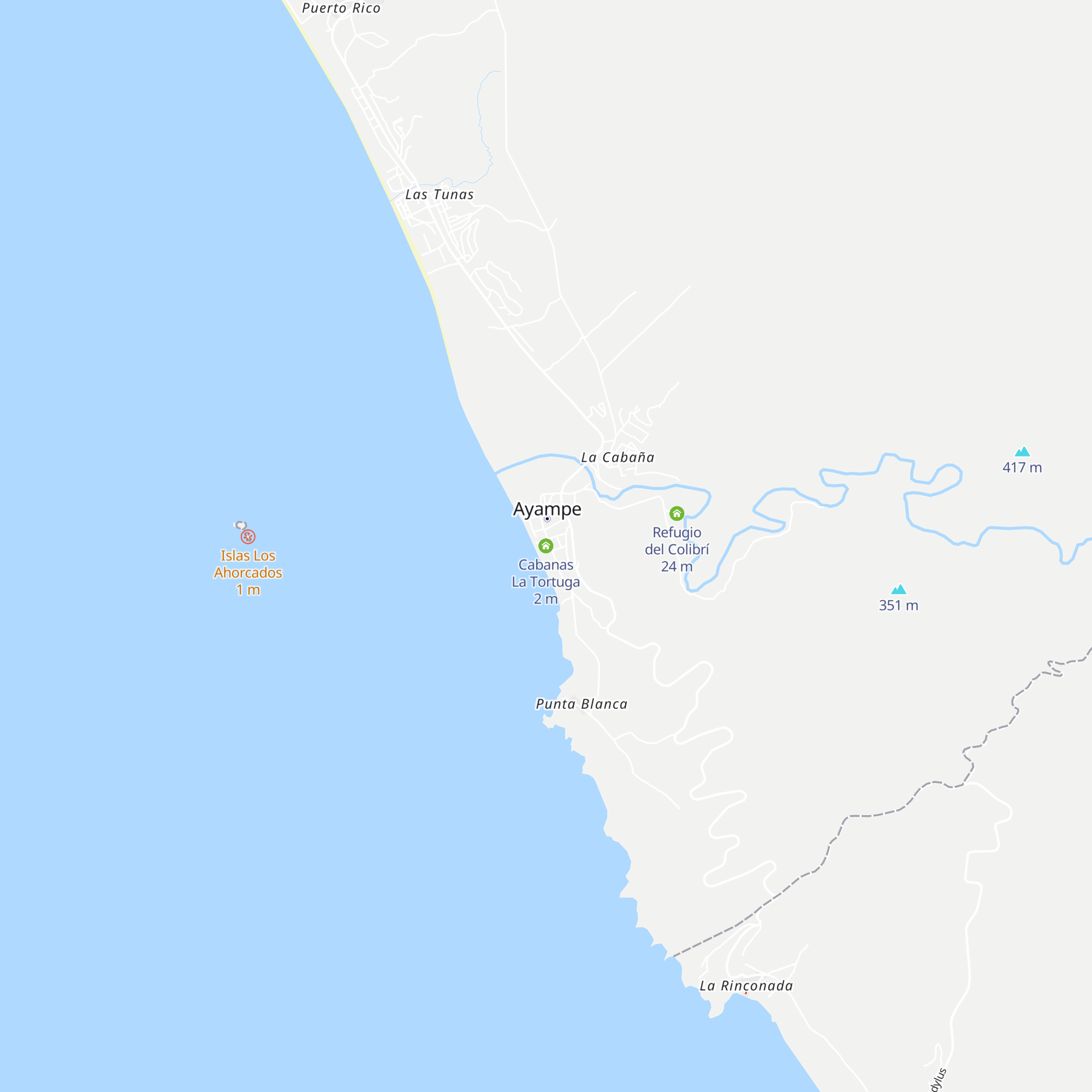 Cabanas La Tortuga map