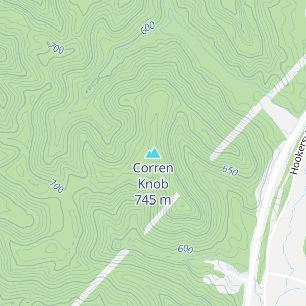 Map of Corren Knob
