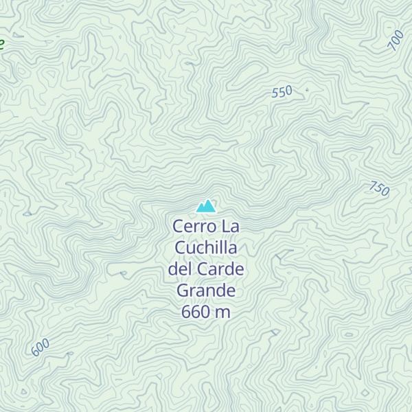 Map of Cerro La Cuchilla del Carde Grande