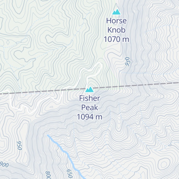 Map of Fisher Peak