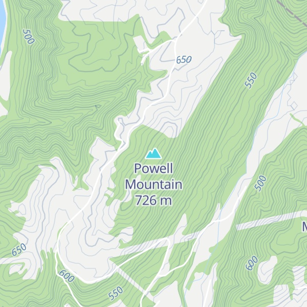 Map of Powell Mountain