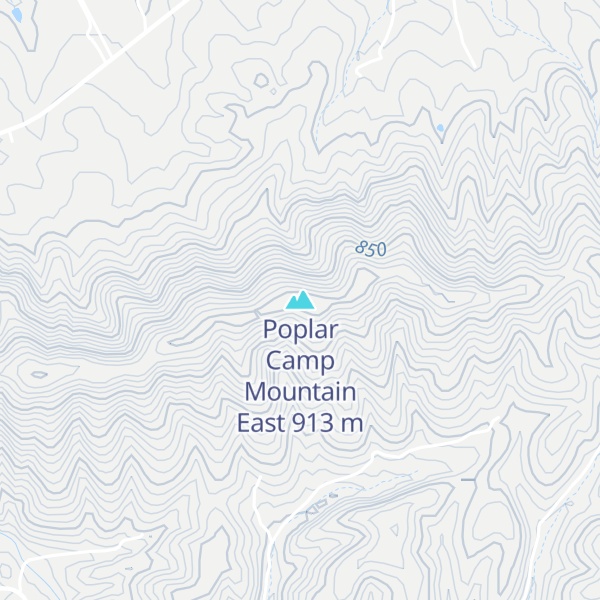 Map of Poplar Camp Mountain East