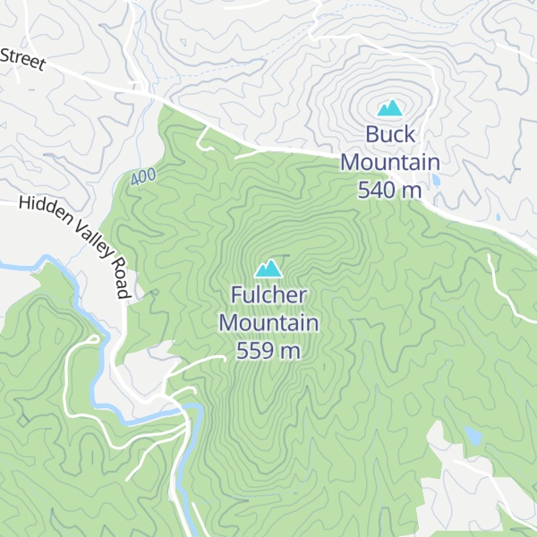 Map of Fulcher Mountain
