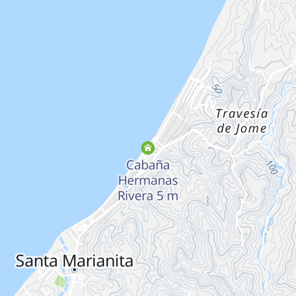 Map of Cabaña Hermanas Rivera