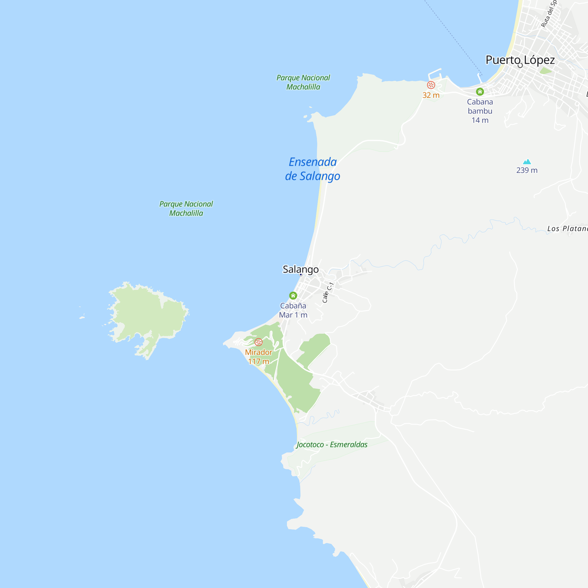Cabaña Las Almendras map