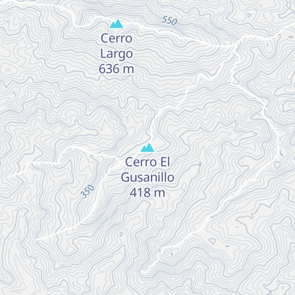 Map of Cerro El Gusanillo