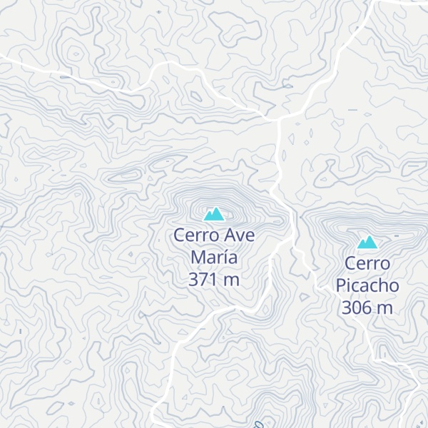 Map of Cerro Ave María