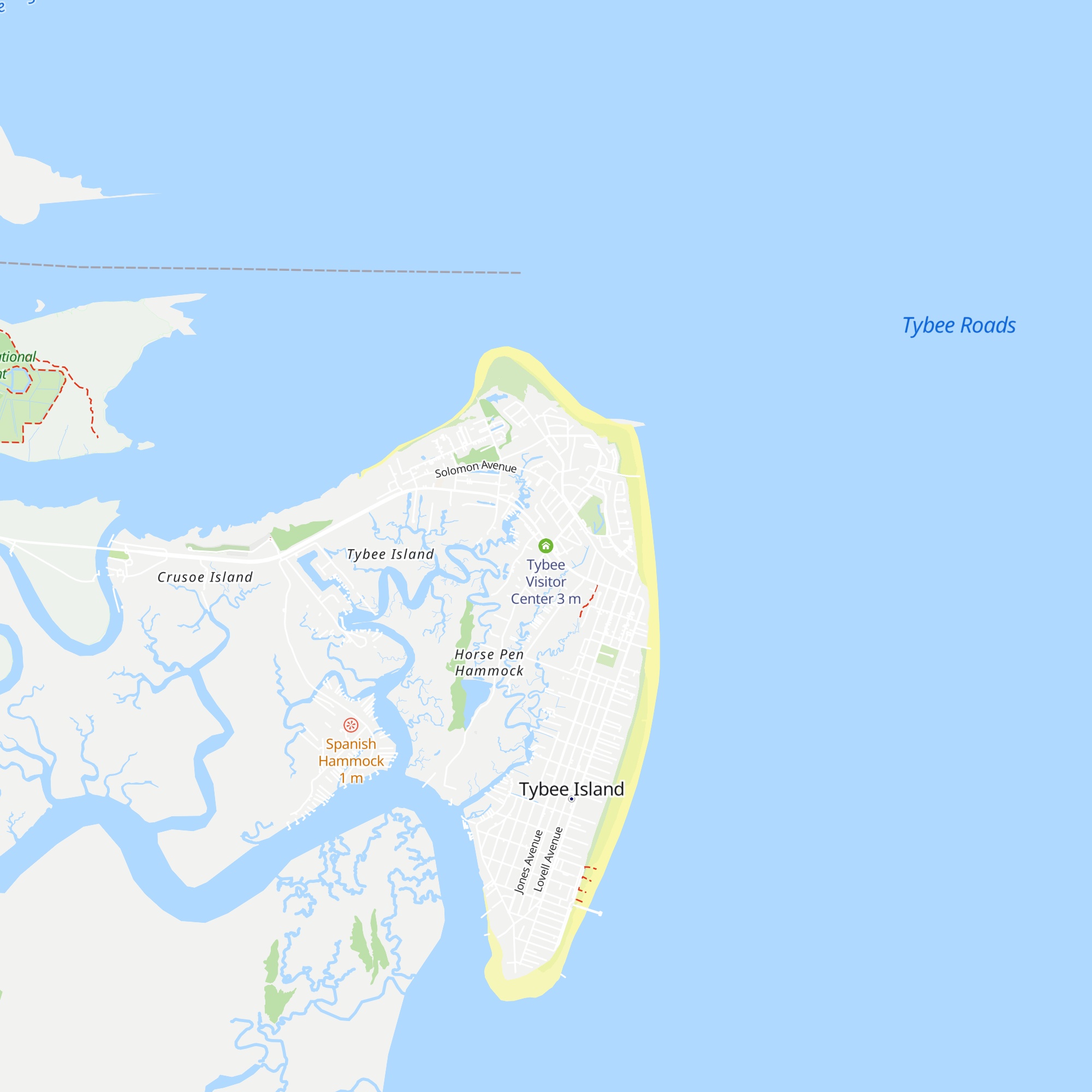 Tybee Visitor Center map