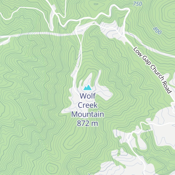 Map of Wolf Creek Mountain